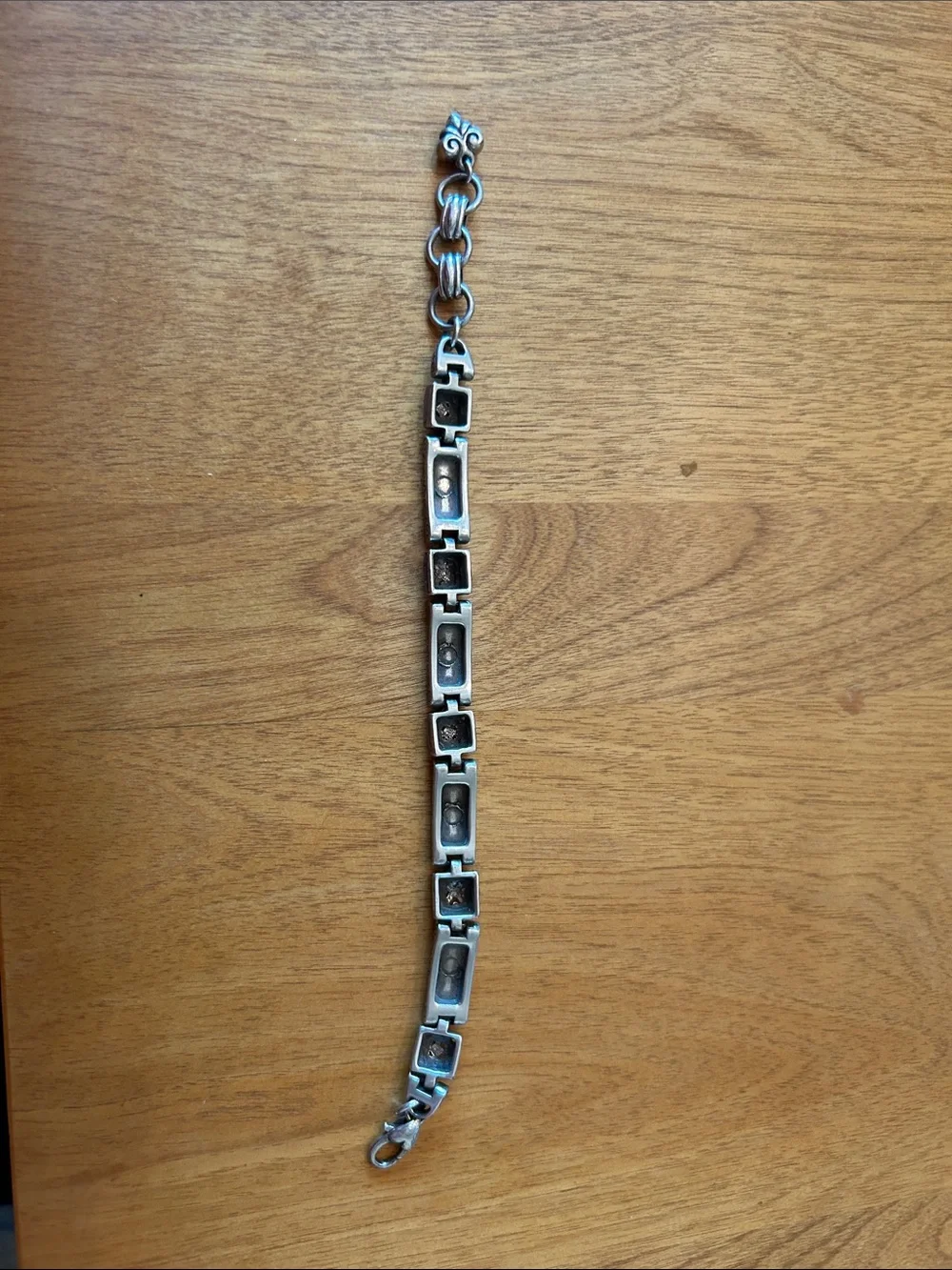 Brighton Silver-Tone Panel Bracelet with Decorative Links